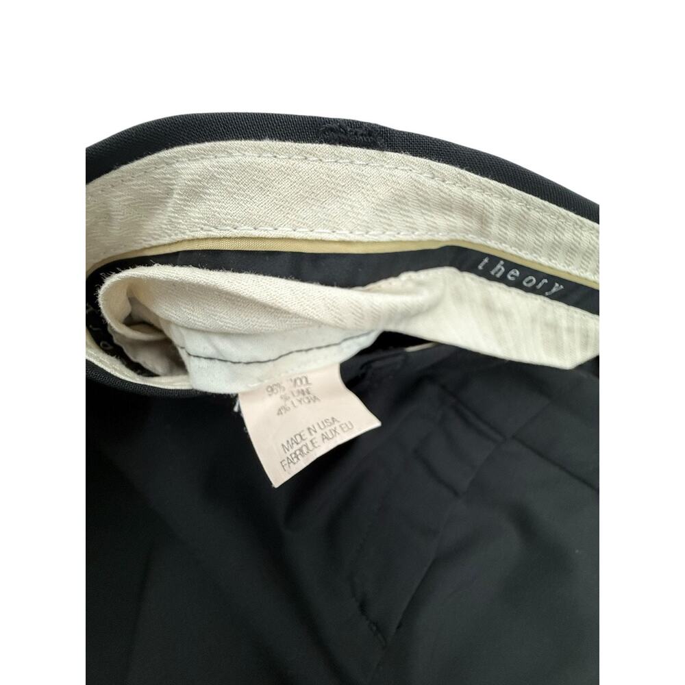 Theory Black Wool Blend Wide Leg Trousers Size 10 - Picture 4 of 6